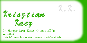 krisztian kacz business card